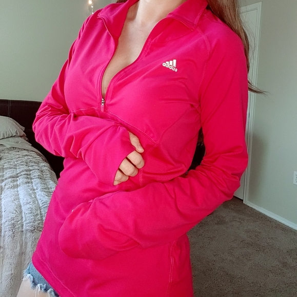 adidas Tops - Adidas 3/4 zip track jacket pullover top